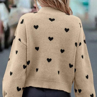 Heart Print Sweater