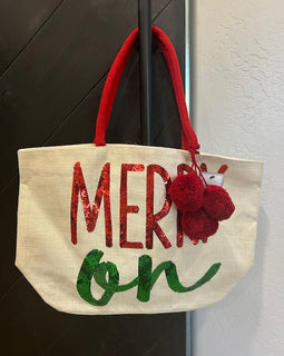 NEW Christmas Merry On Totes/Bags