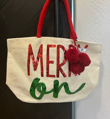 NEW Christmas Merry On Totes/Bags
