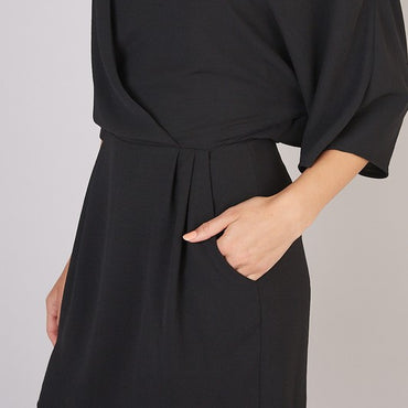 Bridgette Deep v neck wide sleeve dress