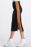 Skirt with sport stripe down the seam
