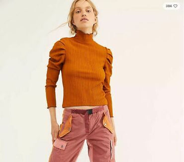 FP- A basic tee with heightened romance in apricot