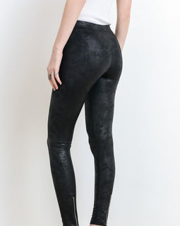 WL black textured leggings