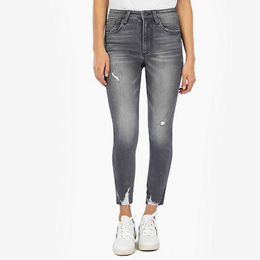 KFTK Grey Distressed Denim