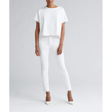 Hudson High Waist Barbara Frayed Hem Skinny Jeans